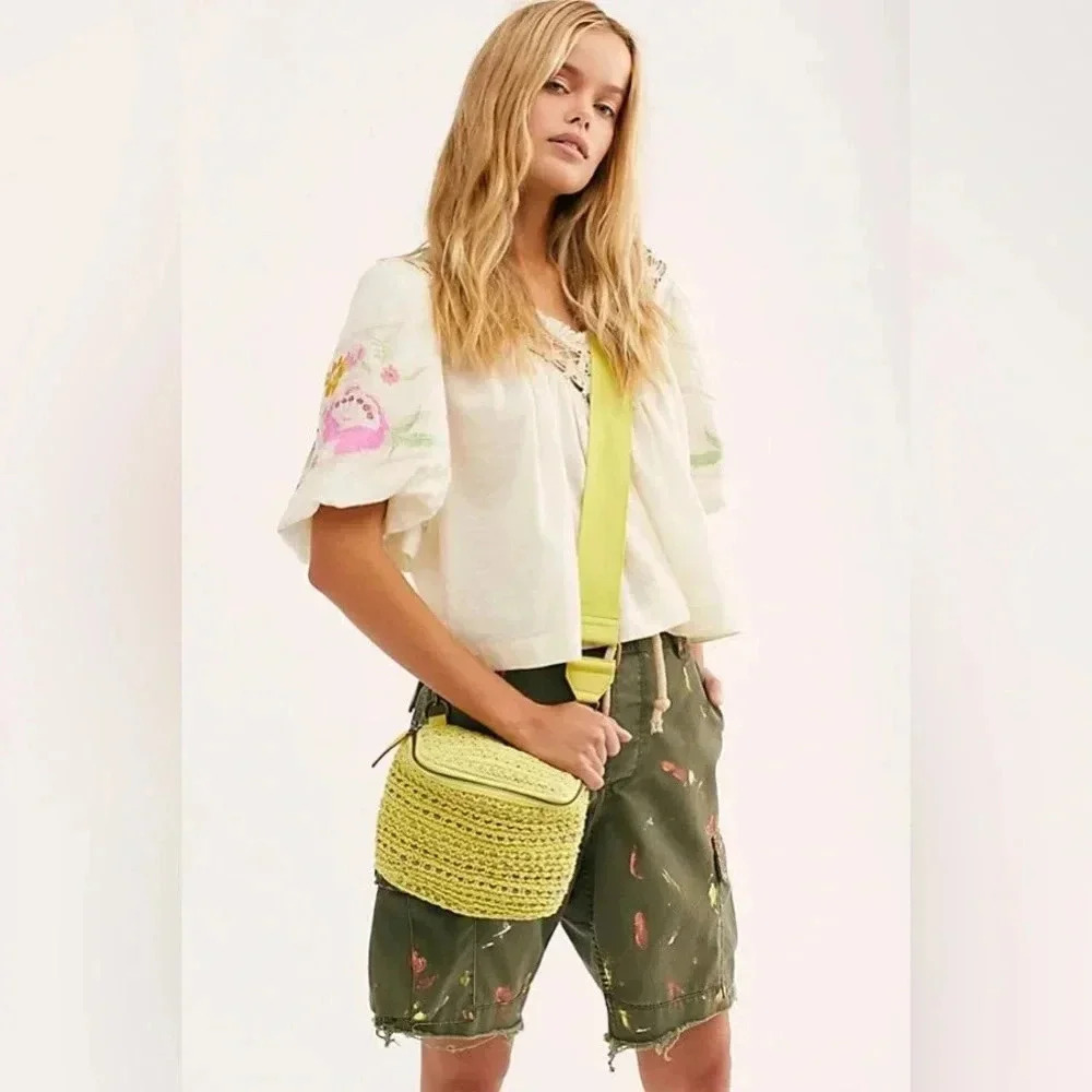 Free People Spring Ahead Woven Crossbody